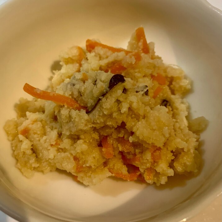 生おからで 人参と椎茸の卯の花